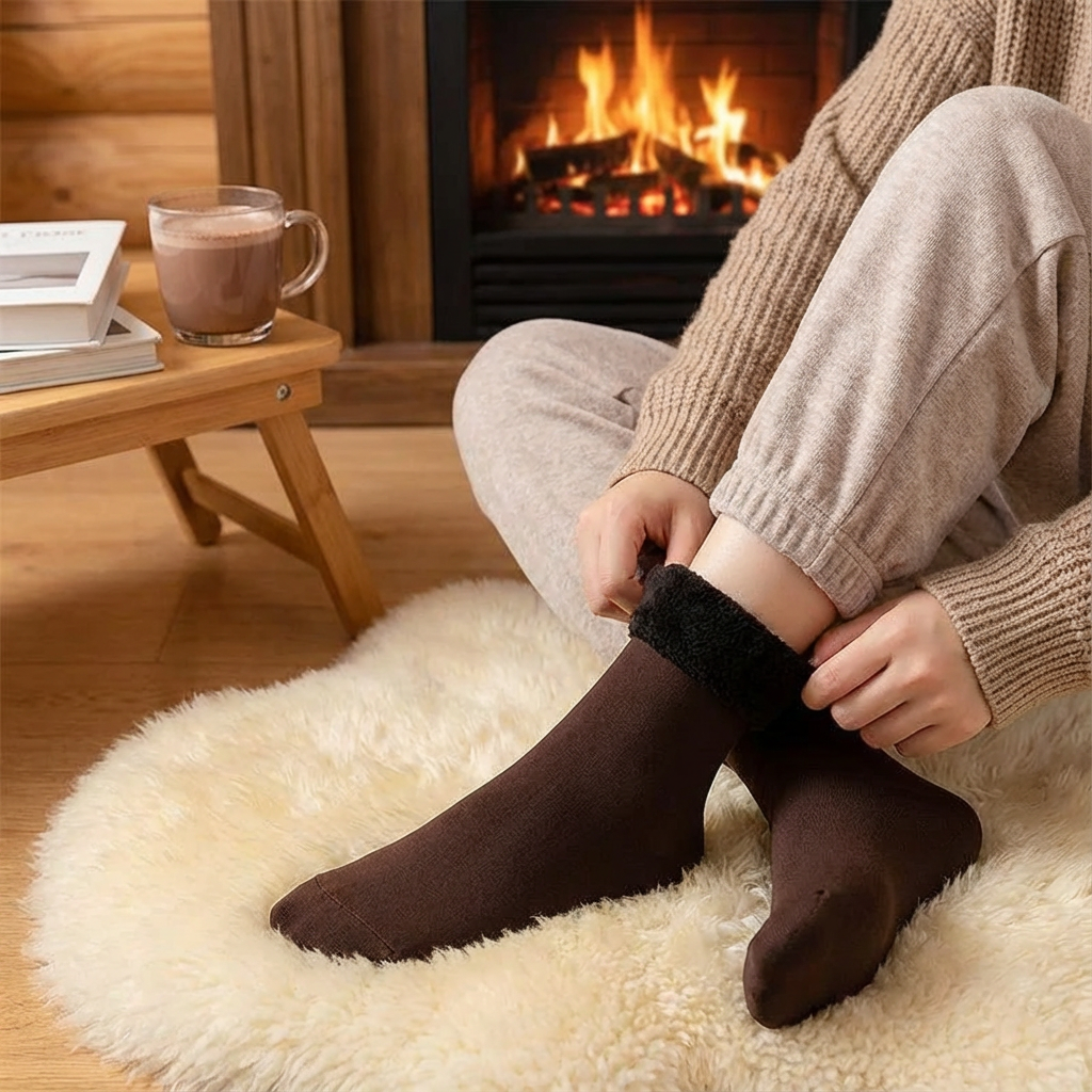 Fleece-Lined Socks (6 Assorted Pairs)